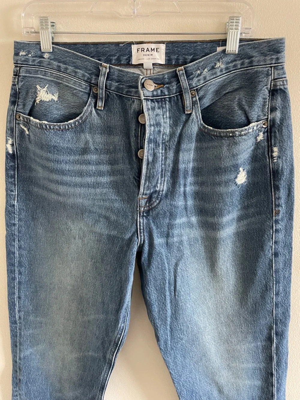 Frame Le Pegged Jean Women’s Size 30 Distressed Cropped Wiltern Suite Wash - Picture 4 of 10